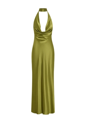 Nicholas Lyria cowl-neck halter maxi dress - Green