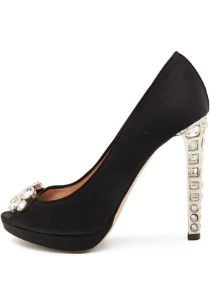 Miu Miu Pre-Owned 115mm satin pumps - Black