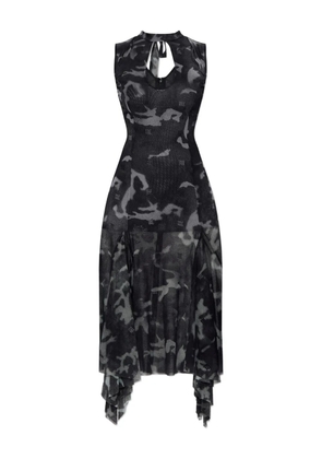 MISBHV keyhole-neck asymmetric dress - Grey