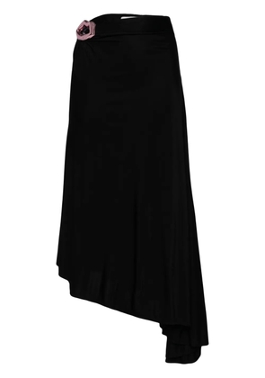 Sonia Rykiel mouth-detail asymmetric skirt - Black