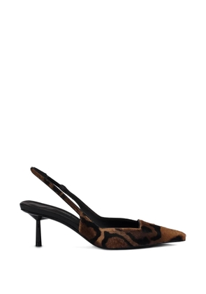 Le Silla 70mm Amelia slingback leopard pumps - Brown