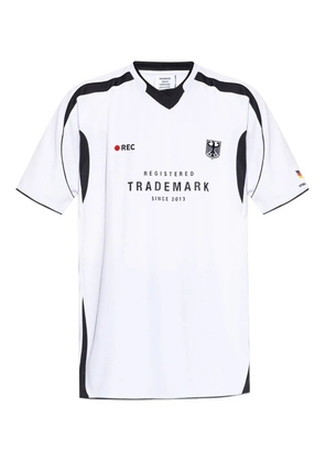 VETEMENTS panelled graphic-print T-shirt - White