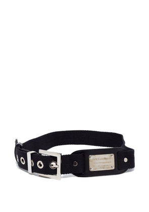 Dolce & Gabbana Pre-Owned eyelet-detail canvas belt - Black