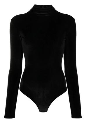 Atu Body Couture mock-neck velvet bodysuit - Black
