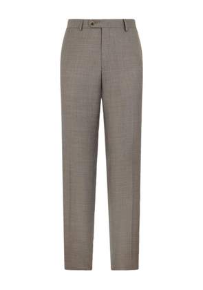 Brooks Brothers button wool trousers - Brown