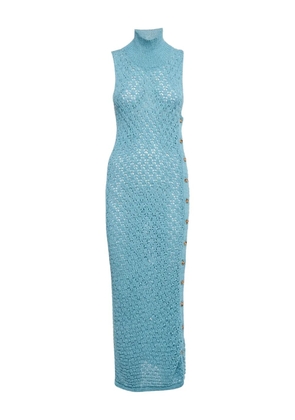 ROTATE BIRGER CHRISTENSEN Tessa high-neck midi dress - Blue