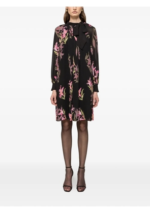 NISSA pleated mini dress - Black