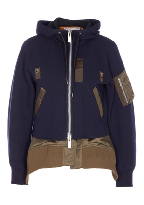 sacai zip-up hoodie - Blue