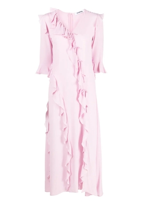 Vivetta asymmetric ruffle maxi dress - Pink