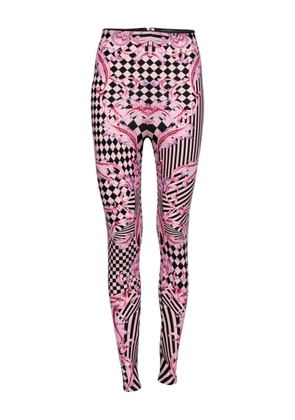 Versace Pre-Owned Barocco stripe leggings - Black