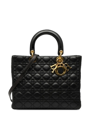 Christian Dior Pre-Owned 1997 Large Lambskin Cannage Lady Dior satchel - Black