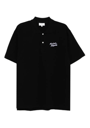 Maison Kitsuné handwriting polo shirt - Black