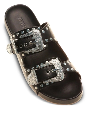 MYSTIQUE buckle studded sandals - Black