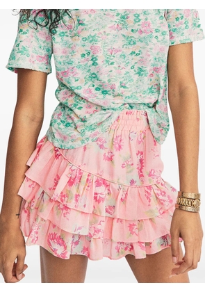 LoveShackFancy ruffled mini skirt - Pink
