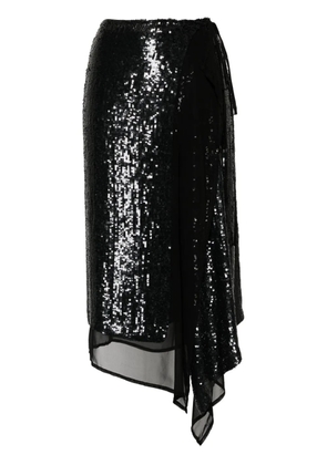 P.A.R.O.S.H. Glare sequinned skirt - Black