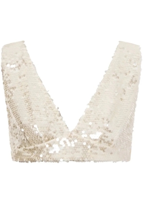 Philosophy Di Lorenzo Serafini sequin top - White