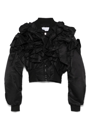 Viktor & Rolf Bow Bouquet bomber jacket - Black