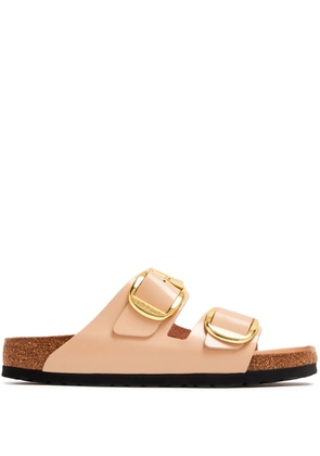 Birkenstock open-toe slip-on buckled leather sandals - Neutrals