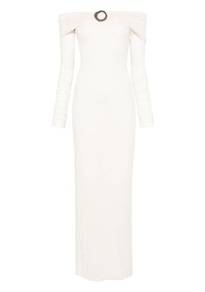 MANURÍ Amara Buckle dress - White
