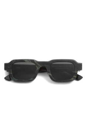 Thierry Lasry marble-effect rectangle-frame sunglasses - Green