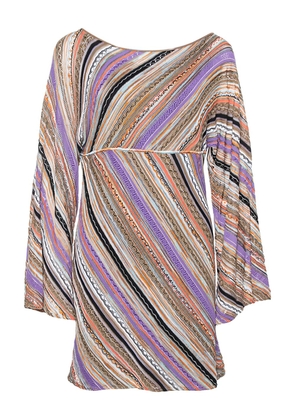 Missoni Pre-Owned 2023 knit chevron mini dress - Neutrals