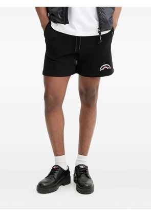 Sprayground shark-logo drawstring shorts - Black