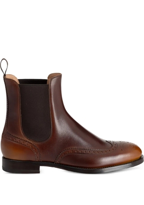 Santoni Delia brogue boots - Brown