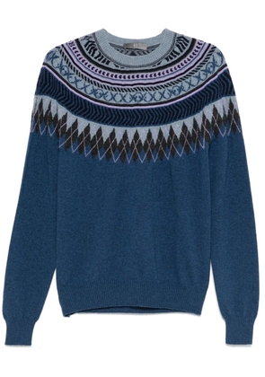 Alexander McQueen Pre-Owned 2010s intarsia-pattern sweater - Blue