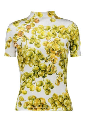 Balmain olive-print T-shirt - Green