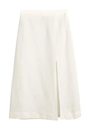 Gant split midi skirt - White