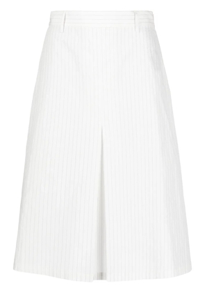 MM6 Maison Margiela pinstriped midi skirt - White