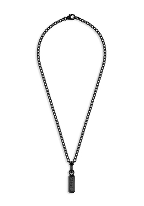 Philipp Plein Gothic Tag Pendant necklace - Black