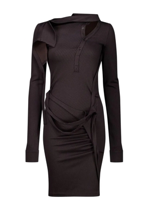 Ottolinger Ada pinstriped mini dress - Black