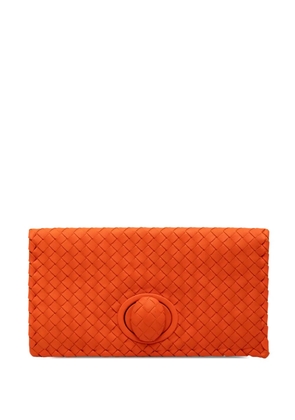 Bottega Veneta Pre-Owned 2012-2025 Nappa Intrecciato Turn Lock clutch bag - Orange