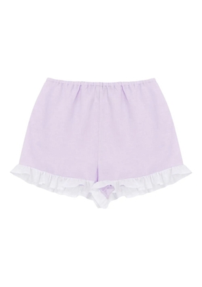 Sleeper ruffled-hem shorts - Pink
