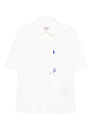 BLUEMARBLE Ink Stained pocket shirt - White