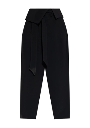 The Attico wrap-effect belted trousers - Black