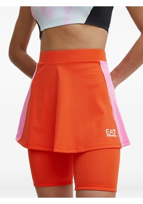 Ea7 Emporio Armani VENTUS7 logo-print mini skirt - Orange