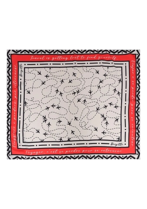 Brigitte plane-print beach cover-up - Neutrals