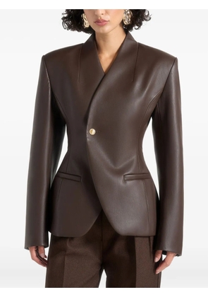 Manière De Voir Ina cinched-waist button blazer - Brown