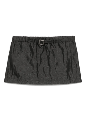 Christopher Esber crushed belted mini skirt - Black