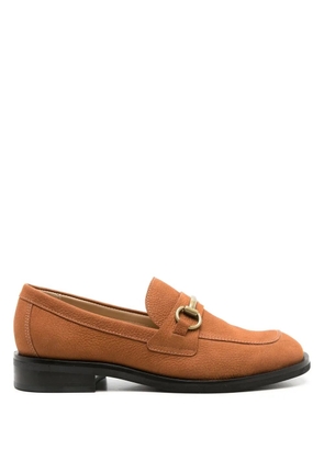 Sarah Chofakian Paulette nubuck leather loafers - Brown
