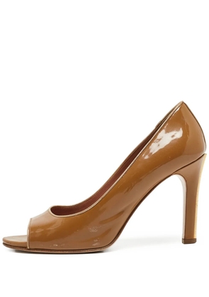 Miu Miu Pre-Owned 110mm patent pumps - Brown