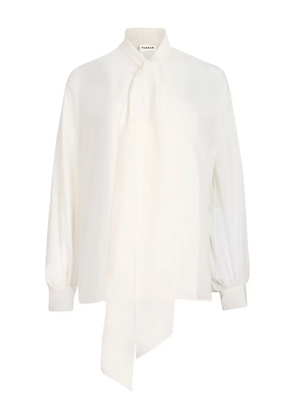 P.A.R.O.S.H. bow-detail silk blouse - White