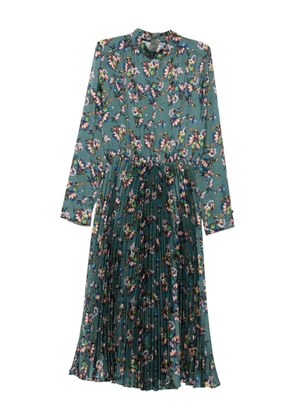 NISSA floral-print pleated dress - Green