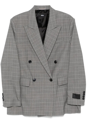 BOSS Prince Of Wales-check blazer - Black
