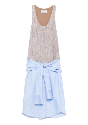 Giuseppe Di Morabito rhinestone-embellished mini dress - Blue