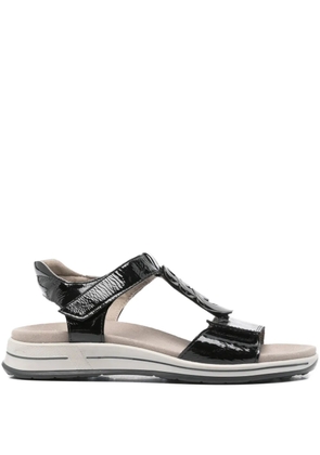 ARA ankle-strap logo sandals - Black