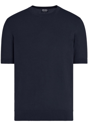 Zegna fine-knit cotton T-shirt - Blue