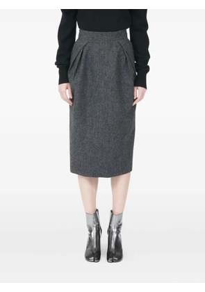 Maison Margiela pleated midi skirt - Grey